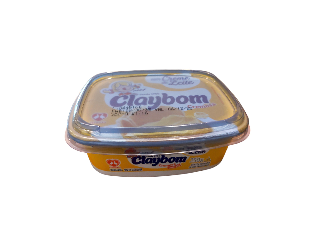 MARGARINA PEQUENA COM SAL 50 % CLAYBOM PERDIGÃO 250 G (CX 24 UN)